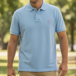 Polo by Ralph Lauren Men's Sky Blue Golf Polo Shirt Size L